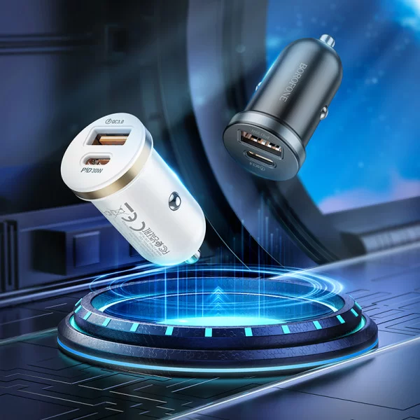 Авто зарядка Borofone BZ22 Scenery dual port PD30W+QC3.0 [Black]